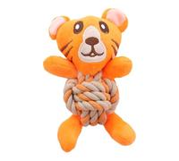 Indestructible Dog Chew Toy | Stuffed Tiger Squeaky Chew Toys | Interactive Dog Squeakers, Cotton Rope Cute Dolls, Pet Supplies for Small, Medium & Large Breeds