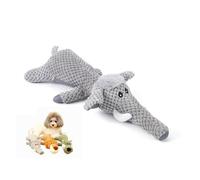 Indestructible Dog Chew Toys for Heavy Chewers Interactive Squeaky Plush Elephant Lion Wolf Toys for Medium Large Breed Dogs Stress Relief