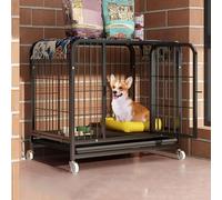 Indestructible Dog Crate for Large Dogs, Indoor Kennel with Skylight, Easy to Move & Clean, Ventilated Design Suitable for Large, Medium & Small Dogs