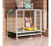 Indestructible Dog Crate for Large Dogs, Indoor Kennel with Skylight, Easy to Move, Ventilated, and Easy to Clean, Suitable for Large, Medium, and Small Dogs