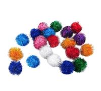 Indestructible Dog Toy 20 PCS Cat Toy Interactive Glitter Cat For Cats Holiday Party Christmas Decorations 1. 38 Soft Toys For Dogs (Gold, One Size)