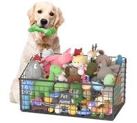 Indestructible Dog Toy basket, Large Toy Box for Dogs,Pet Toy Bin Dog Basket for Toys, Dog Toy Storage, Dog Storage Organizer,Dog Toy Box for Living Room Area (Black)