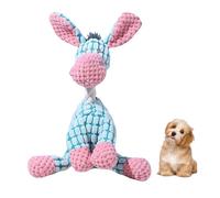 Indestructible Dog Toys for Aggressive Chewers,Interactive Crinkle Squeaky Toy for Small Medium Large Breed,Pet Plush Toys for Puppy Teething,Mellow Calming Chew Toys for Teething (Blue Donkey)