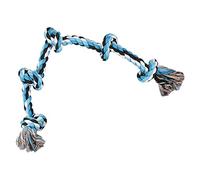 Indestructible Dog Toys For Large Dogs Big Dog Toy Pet Teeth Biting Rope Weaving Five Knot Pet Toy Biting Rope. Dogs (Light blue, One Size)