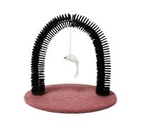 Indestructible Dog Toys For Large Dogs Cat Arch Grooming Brush Interactive Cat Self Groomer With Scratching Pad Face Scratching Massaging Brush For Indoor Toy Dogs (C, A)