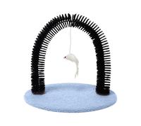 Indestructible Dog Toys For Large Dogs Cat Arch Grooming Brush Interactive Cat Self Groomer With Scratching Pad Face Scratching Massaging Brush For Indoor Toy Dogs (B, A)