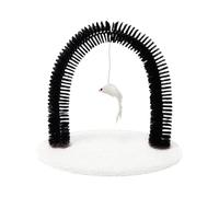Indestructible Dog Toys For Large Dogs Cat Arch Grooming Brush Interactive Cat Self Groomer With Scratching Pad Face Scratching Massaging Brush For Indoor Toy Dogs (A, A)