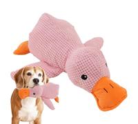 Indestructible Duck Dog Toy for Large Dogs, Cuddly Toy, Anti-Stress Squeaky Duck Made of Robust Plush, Interactive Chew Toy for Garden, Home and Travel, Water- , 45 x 12 x 38 cm