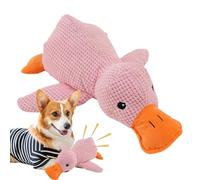 Indestructible Duck Dog Toy for Large Dogs, Cuddly Toy, Plush Squeaky Duck Interactive Chew Toys, Realistic Stuffed Animals Gooses Plush Training Toys for Small Medium Dogs Garden,Home Travel