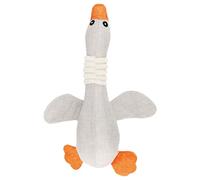 Indestructible Duck Dog Toy, Unbreakable Puppy Chew Toys with Engaging Squeaker, Interactive Chew Goose Stuff Gadgets for Pet Teething, Calming Duck Companion Stuffed Animal