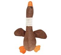 Indestructible Duck Dog Toy, Unbreakable Puppy Chew Toys with Engaging Squeaker, Interactive Chew Goose Stuff Gadgets for Pet Teething, Calming Duck Companion Stuffed Animal
