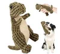 Indestructible Interactive Dog Toys,Squeaky Dog-Toys For Boredom,Plush Dinosaur Chuckle Chums Dog Toy For Large And Small Dogs,Pet Toys For Aggressive Chewers,35x22x11cm(Coffee)