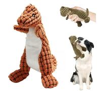 Indestructible Interactive Dog Toys,Squeaky Dog-Toys For Boredom,Plush Dinosaur Chuckle Chums Dog Toy For Large And Small Dogs,Pet Toys For Aggressive Chewers,35x22x11cm(Orange)