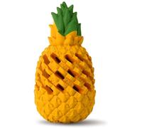 Indestructible Pineapple Dog Toy, Teeth Cleaning & Treat Dispensing Puzzle, Tough Chew Toy for Large Aggressive Chewers, Dental Health & Mental Stimulation
