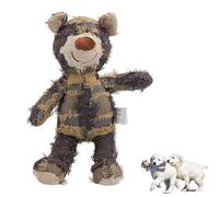 Indestructible Robust Bear Dog Toys, 2024 Upgraded Indestructible Dog Toys To Keep Them Busy, Dog Toys Indestructible, Plush Dog Toy for Large Small Dogs (S,A)