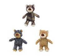 Indestructible Robust Bear Dog Toys - 3 Pack Strong Dog Toys, Unbreakable Bear Dog Toys, Soft Squeaky Dog Chew Toys, Plush Dog Toys Bear, Mighty Plush Bear Toys, Interactive Powers Chewers Dog Toys