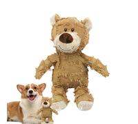 Indestructible Robust Bear Dog Toys | Soft Squeaky Dog Chew Toys | Indestructible Dog Toys for Aggressive Chewers | Strong Plush Dog Toy Bear for Heavy Chewers to Keep Them Busy