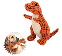 Indestructible Robust Dino, Squeaky Dog Stuffed Plush Dog Toys For Aggressive Chewers
