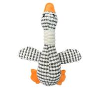 Indestructible Robust Goose Dog Toy - Plush 30 x 25 x 8 cm Interactive Crinkle Duck Puppy Chew Body Durable Soft Toy for Small Medium Breeds Indoor Outdoor Exercise Boredom Line