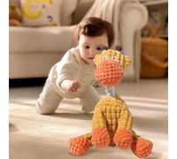 Indestructible Squeaky Interactive Dog Toy Giraffe A Giraffe Toy That Makes A Sound Sturdy That Is Indestructible Cute Pet (Orange, 13. 5x25cm)