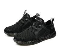 Indestructible Steel Toe Shoes Men Work Safety Shoes Working Shoes Industrial Construction Shoes (Black,8 UK)