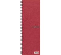 Index Book 2026 | 100 x 296 mm, Cardboard, Red