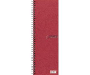 Index Book 2026 | 100 x 296 mm, Cardboard, Red