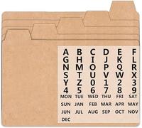 Index Card Dividers, 4 x 6 Inch Index Cards Set with Numbers Alphabet, Weekly Monthly Stickers, 50 Per Pack