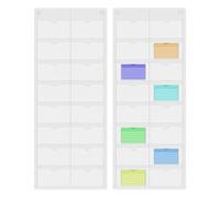 Index Card Holder with Case, Transparent, Quick Access - Slip Pockets for Business Notes - Suitable for Office, Home, Library, Recipe, Photos, Learning Cards, Notes and Notebooks, White