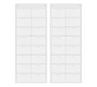 Index Card Sleeves, Card Holder Sleeves with 16-Pocket Multi-Page Set, Standard Pocket Fit for Rapid Reference Access, Study for Home Libraries, Work Space, Filing System, 28.35 x 11.61