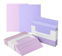 Index Cards, 300PCS Ruled Index Cards Record Cards Revision Cards Flash Cards 7.6 X 10CM Lined Note Cards for School Office Home Study (Purple)