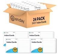 Index Cards 3x5 Bulk, (2400 Cards), Notecards, Flashcards, Notecards 3x5 lined, Blank on Back, Flashcards for School Home and Office, Ruled Index Card, 100 Per Pack, (24 Pack)