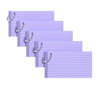 Index Cards 3x5 Inches, 250 PCS, Purple Flash Cards With Ring, Punched Lined Study Card Ruled Flashcards Notecards, Ruled Front And Blank Back, Note Card for School, College And Home