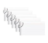Index Cards 3x5 Inches, 250 PCS, White Flash Cards With Ring, Punched Lined Study Card Ruled Flashcards Notecards, Ruled Front And Blank Back, Note Card for School, College And Home