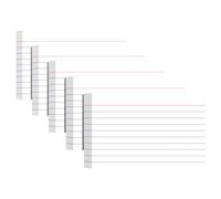 Index Cards 4x6, White Flash Cards, Lined Flashcards Notecards, Note Cards for Studying, 180GSM Study Card, 200 Count, 5 Pack of 40