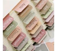 Index Set, Pre-Cut Laminated Tabs for Easy Bible Navigation, Study & Journaling & Quick Reference, Color-Coded Book Tabs for Men & Women(Style 1)