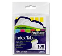 Index Tabs 108 Coloured Peel Stick Book Page Marker Divider Parts Label Documents