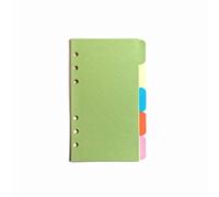 Index Tabs for A5/A6 6-Holes Cover Round Ring View Binder File Folder Loose Leaf Sheet Protectors Binder Cover Protector (Divider Horizontal Colored Paper, A6/17cm*10cm/6 Inch)