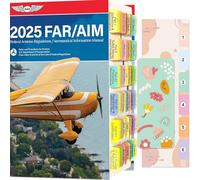 Index Tabs for FAR AIM 2025, 95 pcs Color-Coded and Laminated Private Pilot Tabs, Tear-Resistant and Waterproof, with Alignment Guide & Bookmark(Book not Included)