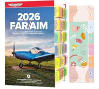 Index Tabs for FAR AIM 2026, Color-Coded, Laminated Private Pilot Tabs, Tear-Resistant, Waterproof, Repositionable, with Alignment Guide, Aviation Manual Organizers(Book not Included)