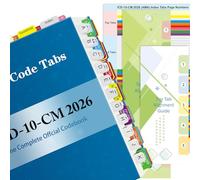 Index Tabs for ICD-10-CM 2026 The Complete Official Codebook-AMA Version, Complete Book Tabs Set to Index All Important Parts, Laminated Durable with Blank Tabs & Page Numbers (Book Not Included)