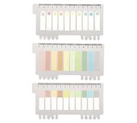 Index Tabs Morandi Color Set, Paper PET Page Marker Bookmarks, 3 Set - Safe Adhesive, Retro Cute Style, Lightweight Portable for Books and Documents