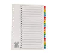Index White Multicolour Tabs 1-20