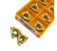 Indexable carbide lathe tool 10PCS 16IR AG60-S 15TF Threaded Carbide Insert Metal Lathe Tools Thread Turning Tool Cutting(16IR AG60-S 6020)