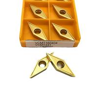 Indexable carbide lathe tool 10PCS VCMT160408 MA 15TF Carbide Internal Turning Tool Metal Lathe CNC Cutting(VCMT160404 6020)