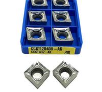 Indexable carbide lathe tool CCGT120402 CCGT120404 CCGT120408 AK H01 Insert CNC Carbide Aluminum Blade Turning Cutting Tool(CCGT120408-AK H01)