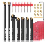 Indexable Lathe Turning Tool Kit, Ideal for Grooving, Threading and Semi-Finishing