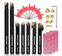 Indexable Lathe Turning Tool Kit, Ideal for Grooving, Threading and Semi-Finishing