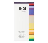 INDI Body Powder | All-in-One Pre & Probiotics Supplement | 24 Superfoods & Vitamins for a Healthy Gut inc. VitaAlgae® Vitamin D3 | Gut Repair & Gut Cleanse | Berry Flavour | 28 Sachets | Made in UK