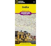 India Adventure Map by National Geographic - Waterproof Travel Map with Roads, Cities & Cultural Sites - Foldable Map for Delhi, Mumbai, Himalayas & ... Map (National Geographic Adventure Map)